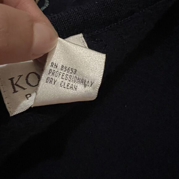 Koret Petites Vest Womens Large Blue 100% Wool Embroidered Paisley Print - Picture 9 of 9